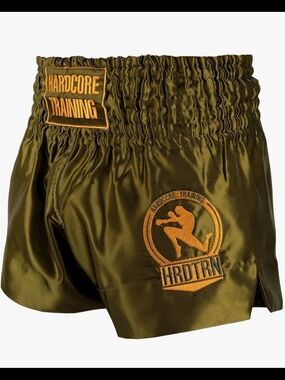 Hardcore Training Muay Thai Shorts Green Kick Boxing Fighting Size Small NEW